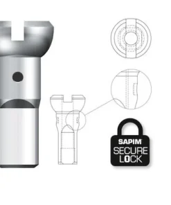 SAPIM Speichennippel Polyax Secure Lock Messing 14mm silber