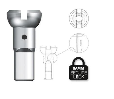 SAPIM Speichennippel Polyax Secure Lock Messing 14mm silber