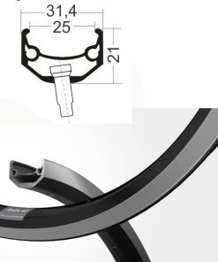 Felge 20“ 25-406 RYDE Andra40 schwarz 36Loch o.Ösen geschliffen VL 8,5 gepunzt