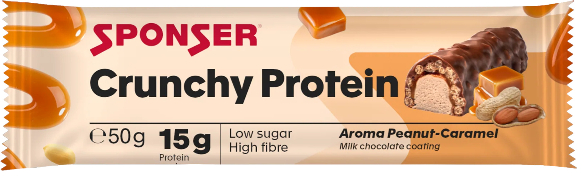 Crunchy Protein, PEANUT-CARAMEL (12 x 50 g) – Bild 2