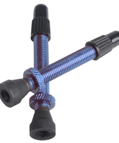 Tubeless Ventil, 44mm Französisch Alu blue removeable Paar