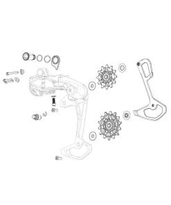 Montageteile-Set Schaltwerk Sram GX 2x10-fach