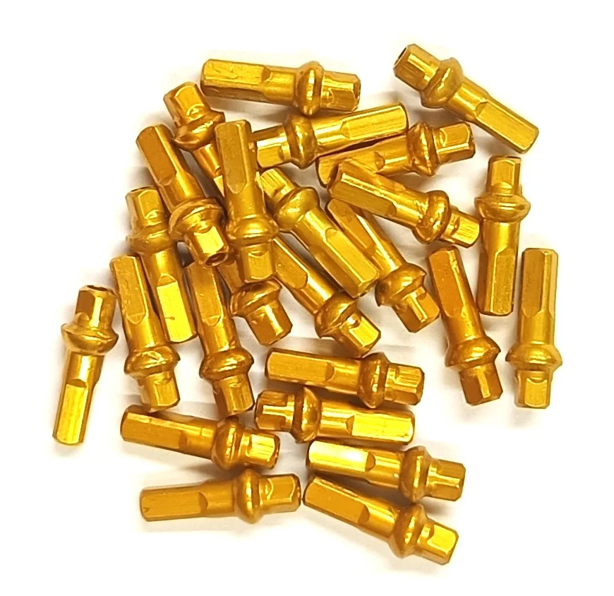 SAPIM Speichennippel Double Square Aluminium 14G gold