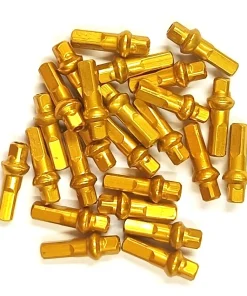 Alternative view of SAPIM Speichennippel Double Square Aluminium 14G gold