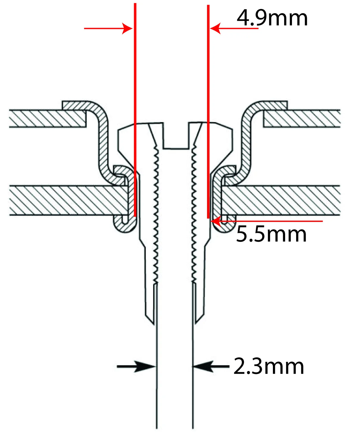 SAPIM Speichennippel AussenØ4.9mm / InnenØ2.3mm Messing schwarz – Bild 3