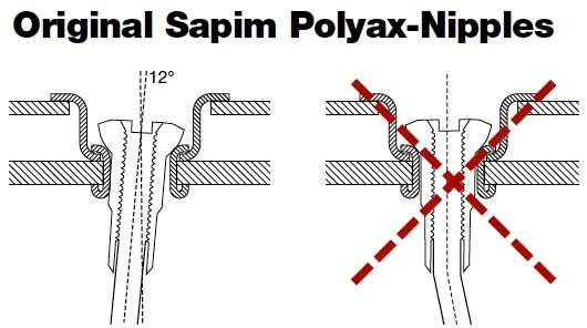 SAPIM Speichennippel Polyax Aluminium 14mm gold – Bild 3